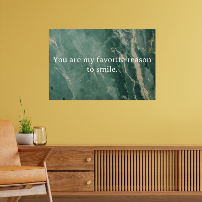 Marble Kärlek Quote Poster - Personlig Wall Art (Vardagsrum 2)