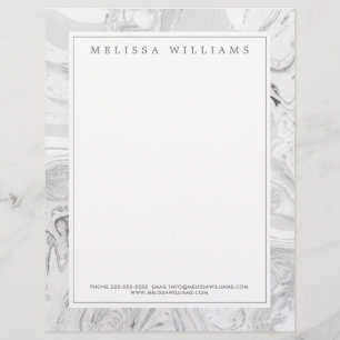 Marble Kreativ Professionell Modern Letterhead Brevhuvud