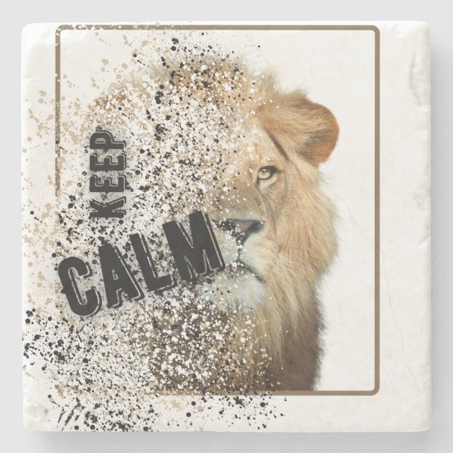 Marble lejon costers stenunderlägg (Framsidan)