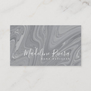 Marble Liquid Agate Stil Salong Heminredning Grå Visitkort