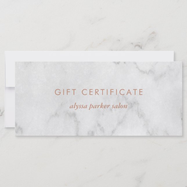 Marble look Gift-certifikat (Framsida)