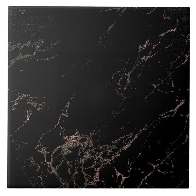 Marble look Ro Guld Black Tile Kakelplatta (Framsidan)