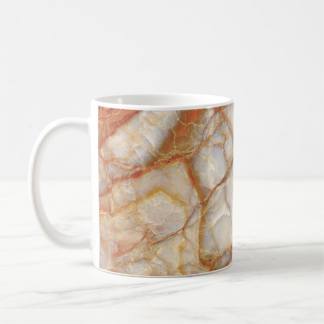 Marble Majesty: Glossy Elegance Kaffemugg (Vänster)
