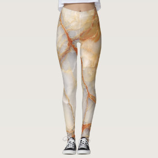 Marble Majesty: Glossy Elegance Leggings