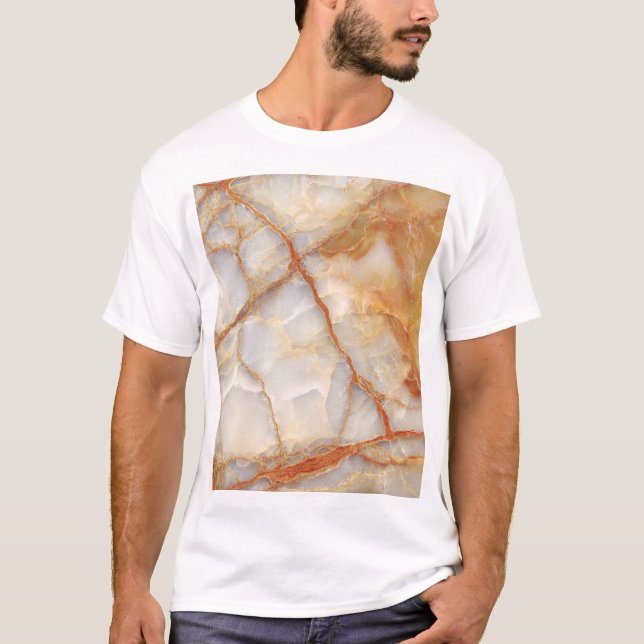 Marble Majesty: Glossy Elegance T Shirt (Framsida)