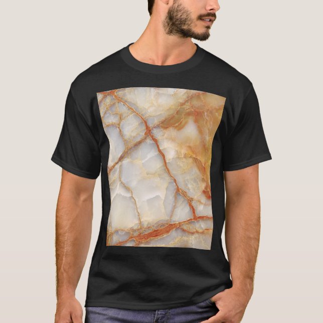 Marble Majesty: Glossy Elegance T Shirt (Framsida)
