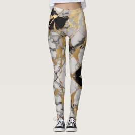 "Marble Majesty - Opulent Women's Leggings