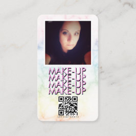 Marble Makeup Salon QR-kod Foto   Visitkort