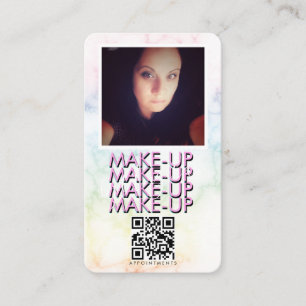 Marble Makeup Salon QR-kod Foto Visitkort