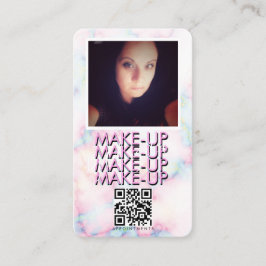 Marble Makeup Salong QR-kod Foto  Visitkort