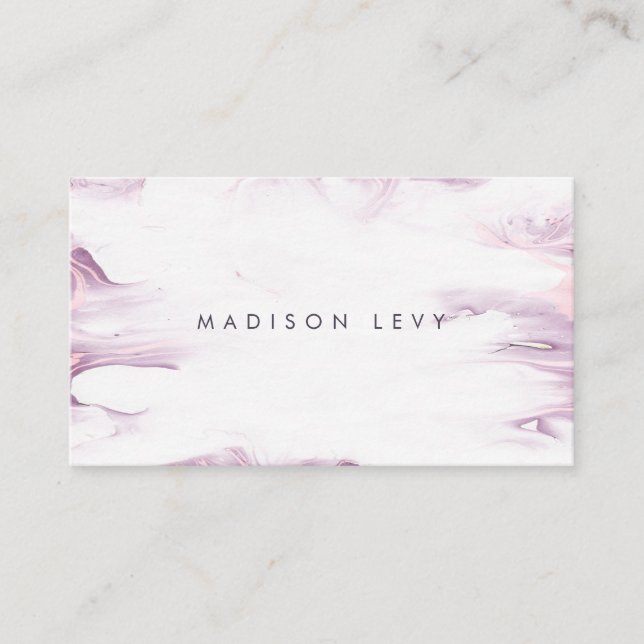 Marble MarLED Paint Mauve avtalskort Tidsbeställning Kort (Framsida)