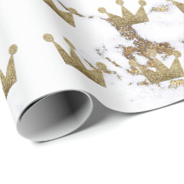 Marble Metallic Minimalism Marble krona Guld Sepia Presentpapper