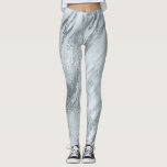Marble Minimal Abstrakt Silver Grått Blue Leggings<br><div class="desc">Eleganten är unik och gäller endast trendigets resultat som beräknas utifrån faktiska designtrender. Gör en snigel-form till kropp</div>