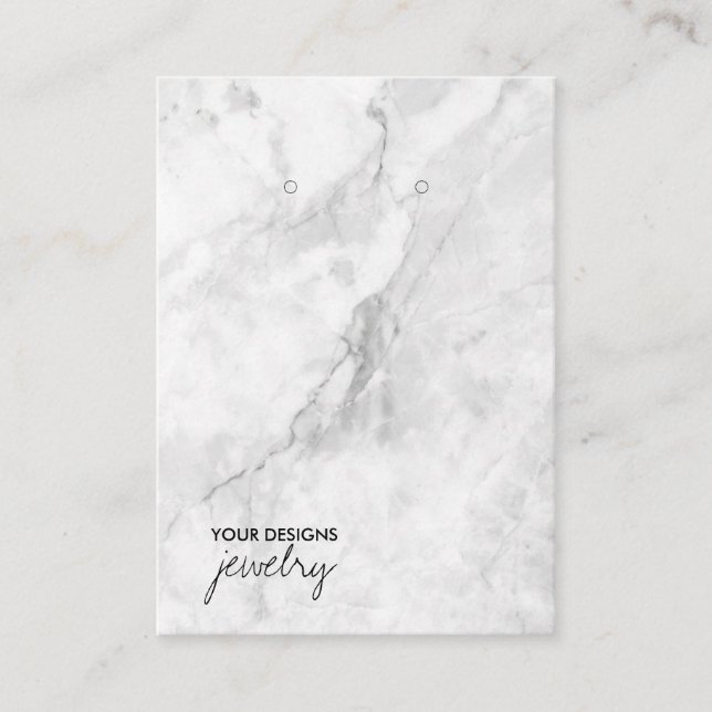 Marble Minimal Earring Visning Card Visitkort (Framsida)