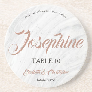 Marble Modern Anpassade Namn Bröllop Escort Underlägg