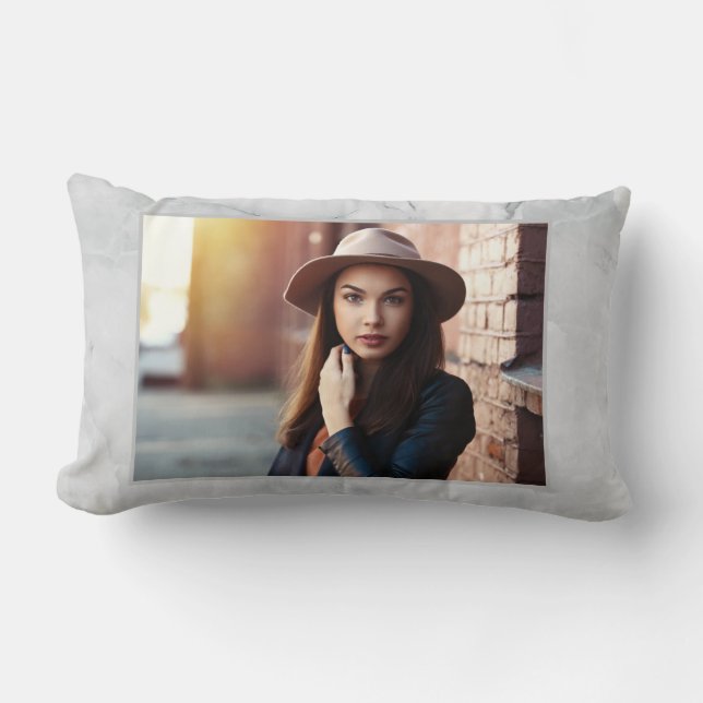 Marble modern elegant-foto student lumbarkudde (Framsida)