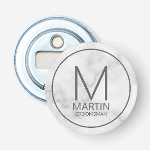 Marble Modern Personlig Monogram&Namn Marskalkar Flasköppnare