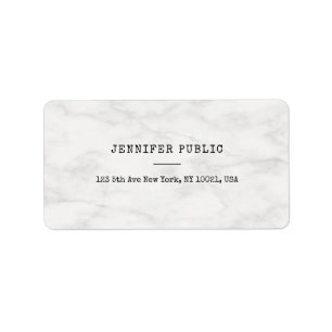 Marble Modern Simple Personlig Template Adress Adressetikett