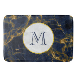 Marble Modern Snyggt Monogram för marmor i Guld Badrumsmatta