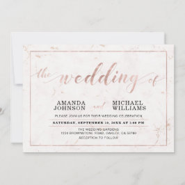 Marble | Modern typisk Bröllop Ceremony Inbjudningar