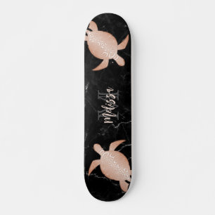 Marble Monogram för sköldpadda i ro Guld Mini Skateboard Bräda 18,5 Cm