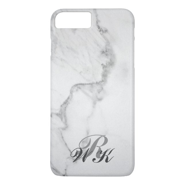 Marble & Monogram iPhone 7 Plus Case-Mate iPhone Skal (Baksida)