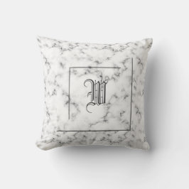 Marble monogram kudde