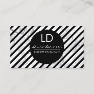 Marble Monogram Rand Affärskort Visitkort