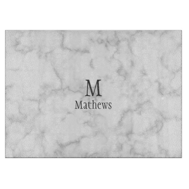 Marble Monogram White Anpassningsbar (Framsidan)