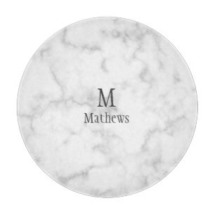 Marble Monogram White Anpassningsbar 12 tum