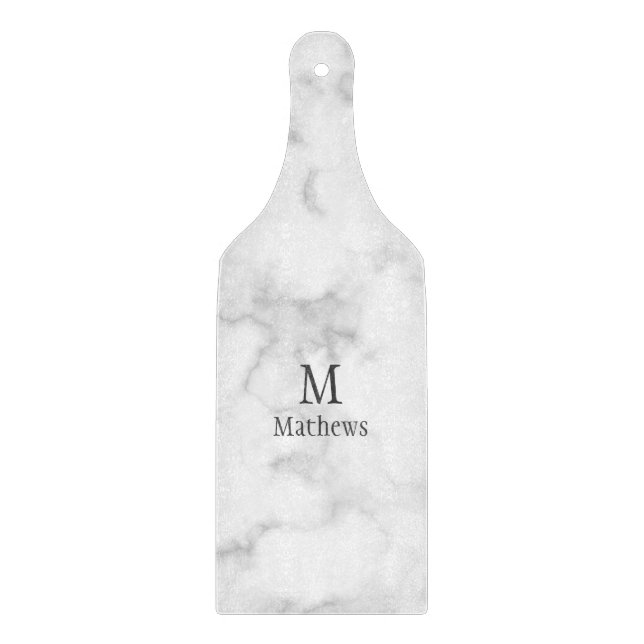 Marble Monogram White Anpassningsbar Paddle (Framsidan)