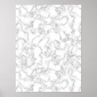 Marble Mönster Grått Vit marmorerad stenbakgrund Poster