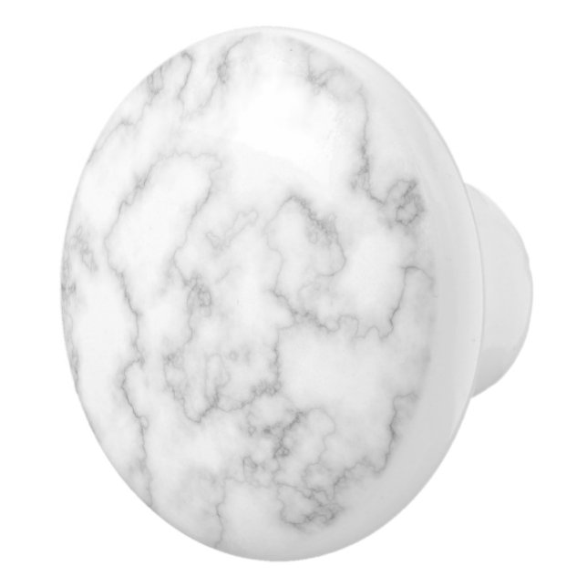 Marble Mönster Grått Vit marmorerad stenbotten Bak Knopp (Höger)