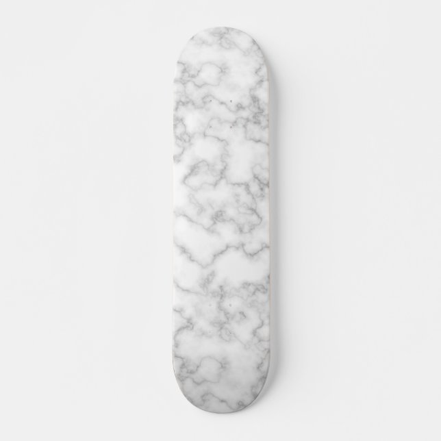 Marble Mönster Grått Vit marmorerad stenbotten Bak Skateboard Bräda 20 Cm (Framsida)