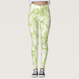 Marble Mönster Grönt Leggings