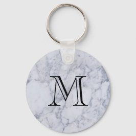 Marble Mönster Monogram Nyckelring