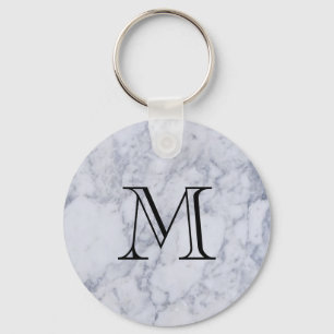 Marble Mönster Monogram Nyckelring