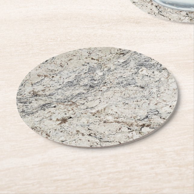 Marble Mönster Pappra Underlägg Papper Rund (Vinklad)