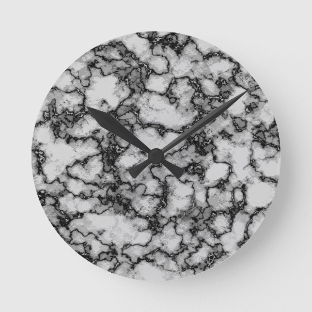  Marble Mönster  Rund Klocka (Framsida)