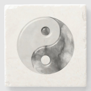 Marble Mönster Yin Yang Stone Underlägg