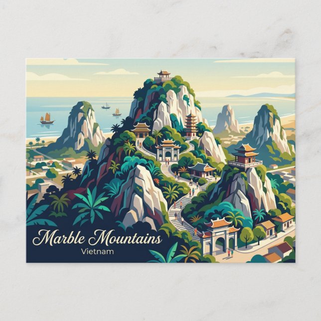 Marble Mountains Vietnam Vykort (Framsida)
