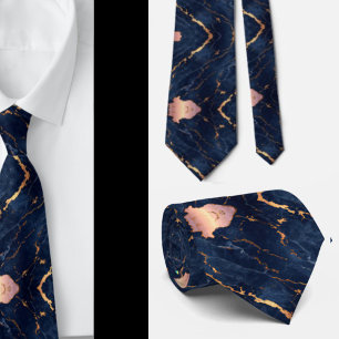 Marble Navy Blue Ro Gold Foil Marble Slips