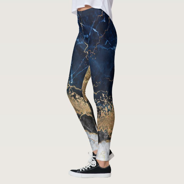 Marble och Glitter Leggings (Vänster)