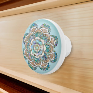 Marble och Grönt Mandala Knopp