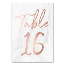 Marble och Ro Guld | Bordsnummer-kort 16 Bordsnummer