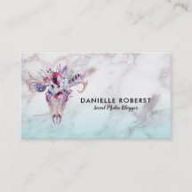 Marble Ombre & Boho Skull