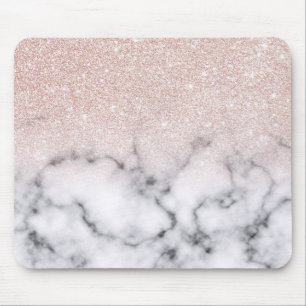 Marble Ombre om Marble Ro med Sparkly Glitter Guld Musmatta