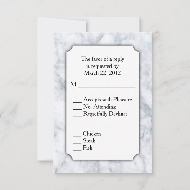 Marble OSA with Menu Choice Kort (Framsida)