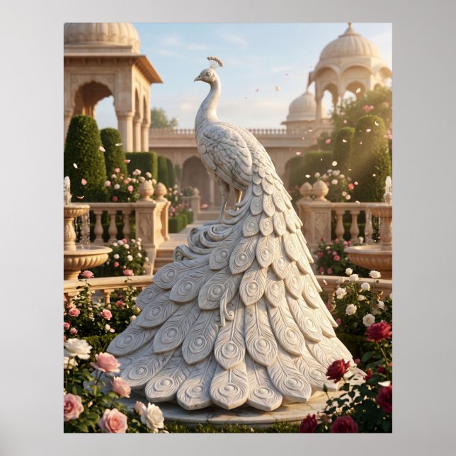 Marble Påfågel Royal Glow Poster (Framsidan)
