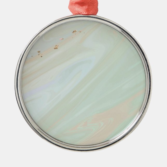 Marble Pastel Glitter Premium Round Ornament (Framsidan)